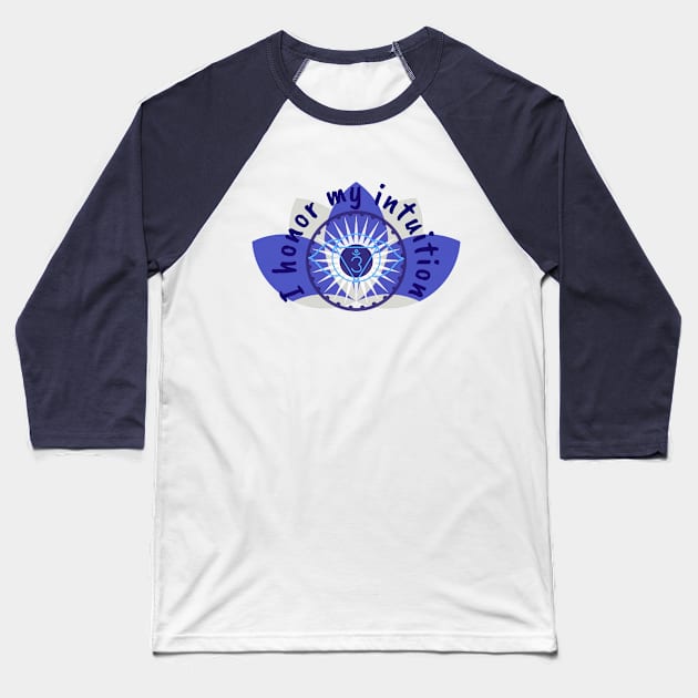 6th chakra mandala Baseball T-Shirt by Rebecca Abraxas - Brilliant Possibili Tees